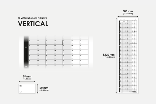 52 Weekends (2026, Vertical) - Duncan Shotton Design Studio