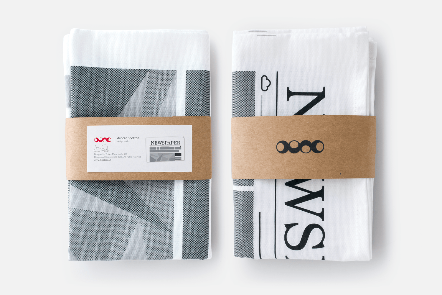 Newspaper Tea Towel - Duncan Shotton Design Studio