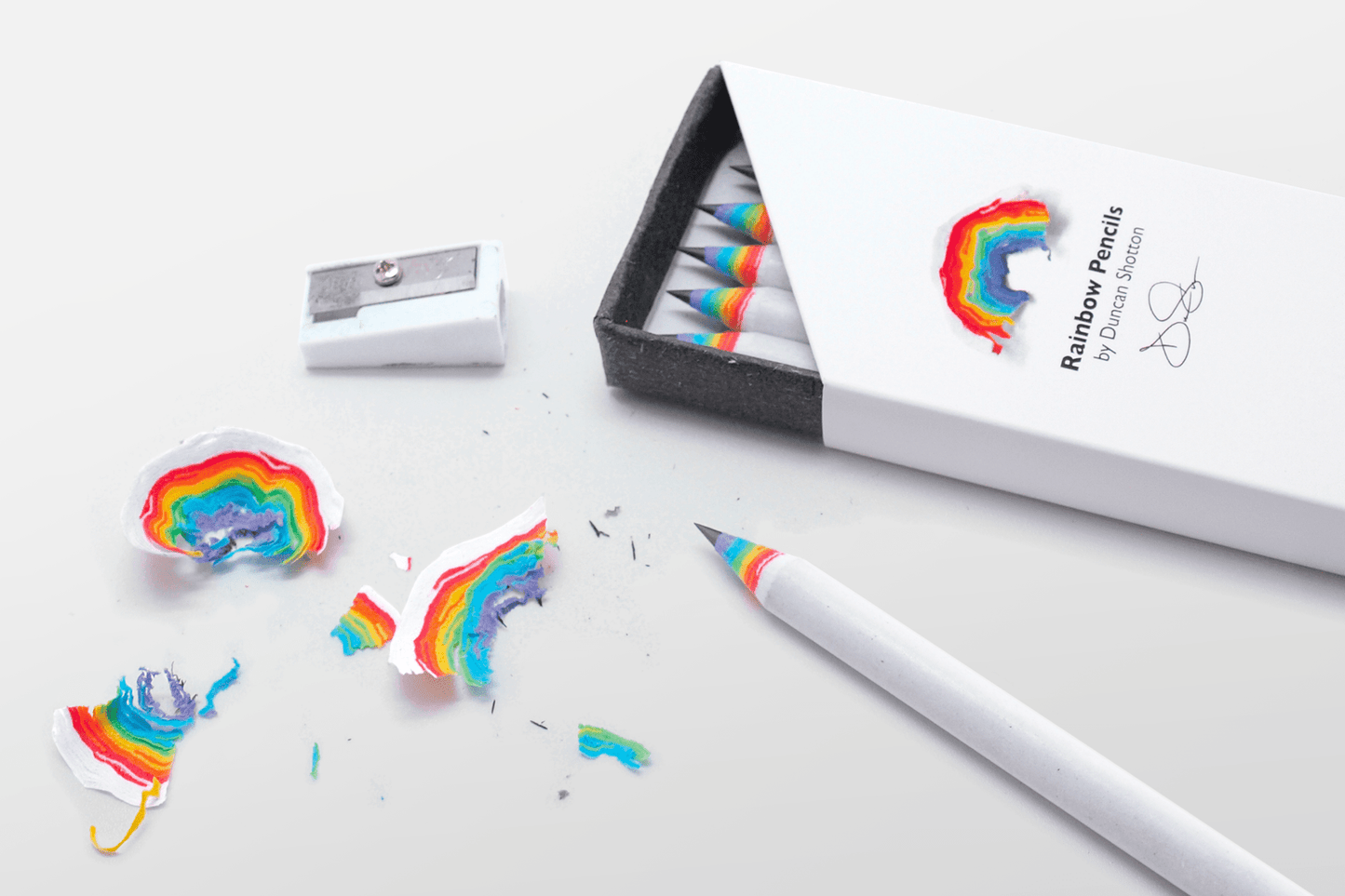 Rainbow Pencils (5PK, White) - Duncan Shotton Design Studio