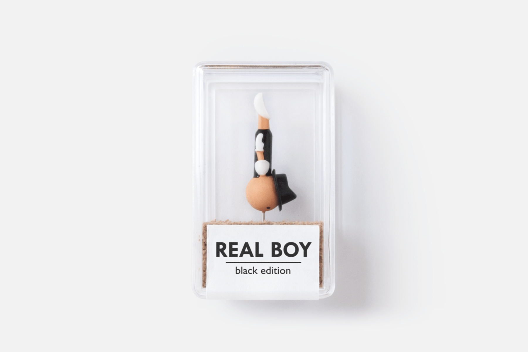 RealBoy Push Pin (Black edition) in display case gift packaging