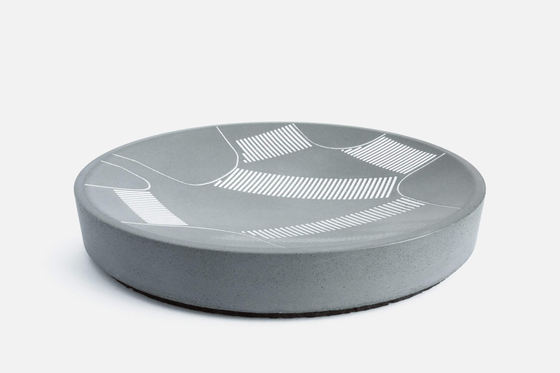 Side view of Shibuya crossing concrete tray showing concave, bowled surface design