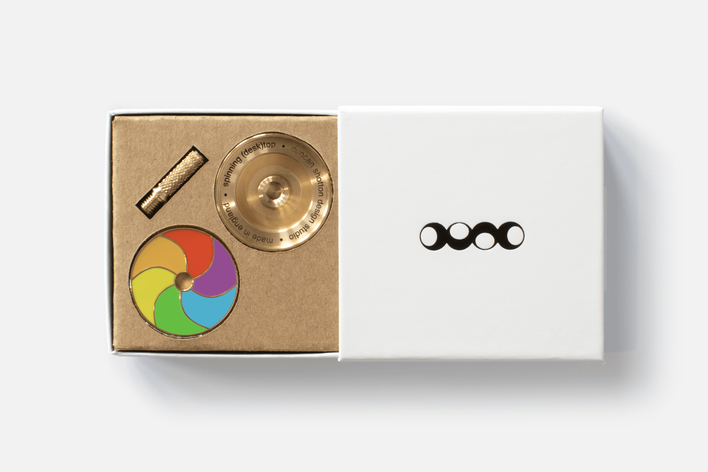 Simple card matchbox presentation packaging design of Spinning (desk)top