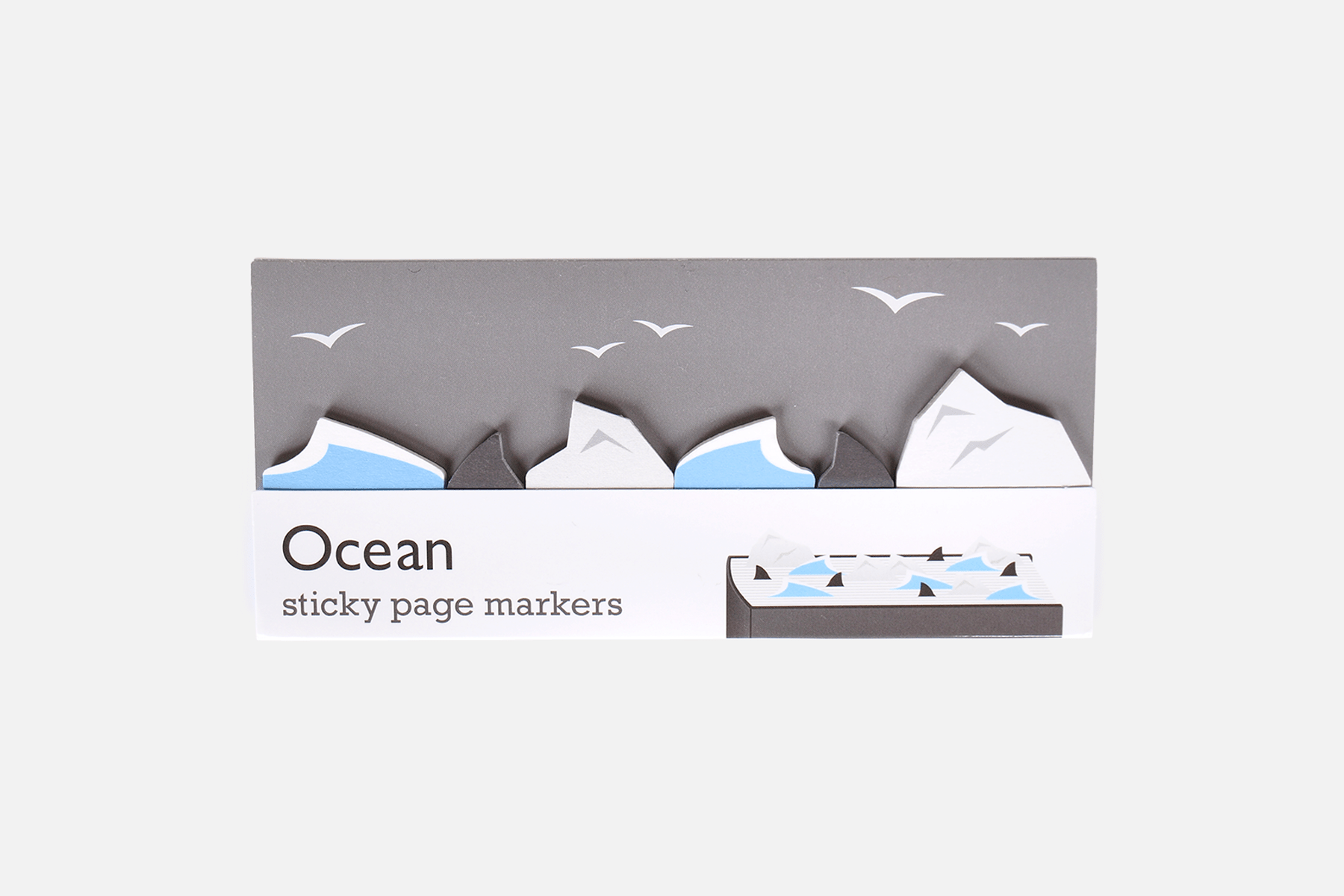 Cool Sticky Page Markers (Ocean) by Duncan Shotton Design Studio in packaging
