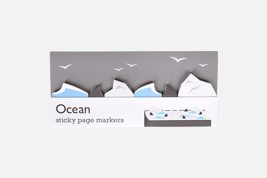 Cool Sticky Page Markers (Ocean) by Duncan Shotton Design Studio in packaging