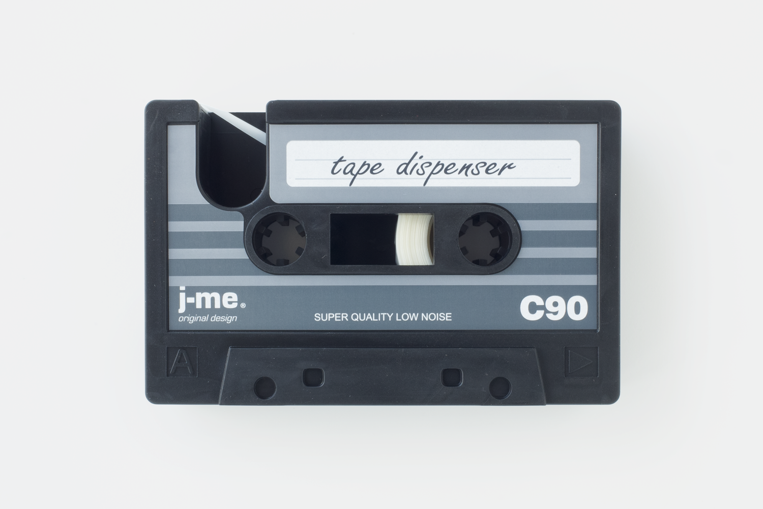 black version of tape dispenser designed by Duncan Shotton originally for j-me original design