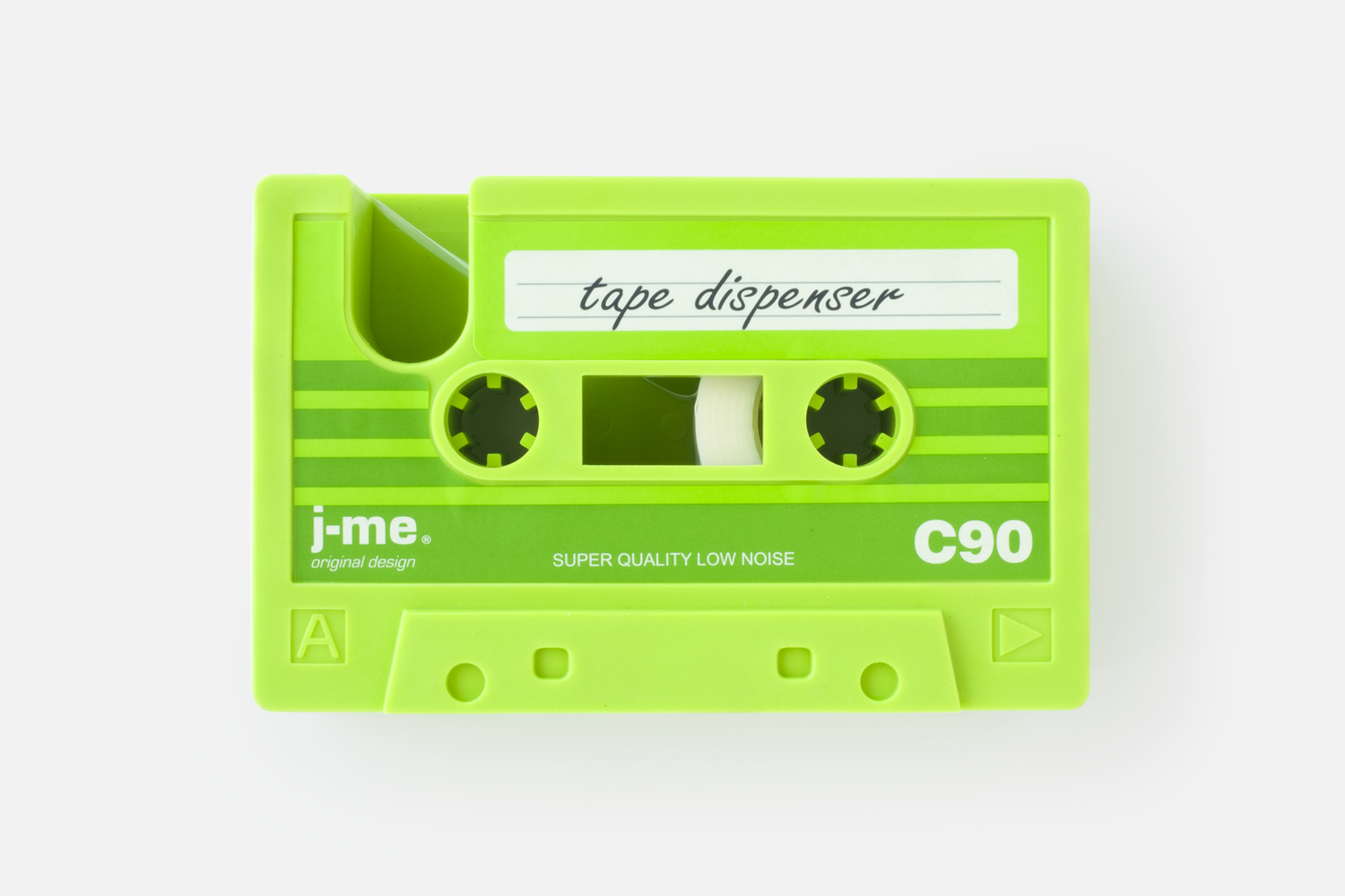 green version of tape dispenser designed by Duncan Shotton originally for j-me original design