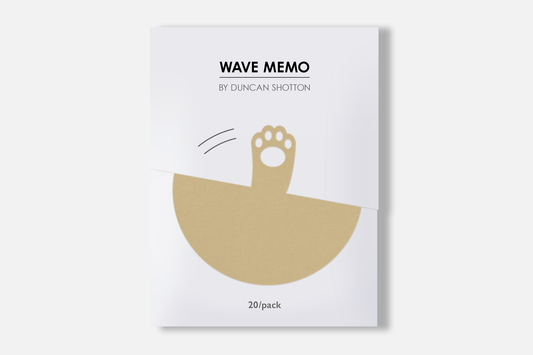Wave Memo (Paw, Brown) - Duncan Shotton Design Studio