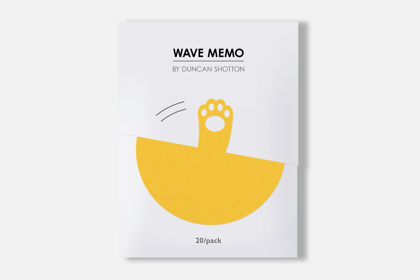 Wave Memo (Paw, Ginger) - cat lover gift