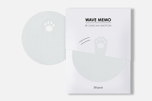 Wave Memo (Paw, Grey) - packaging design
