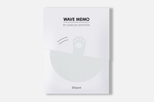 Wave Memo (Paw, Grey) - paper and card only pack design