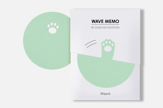 Wave Memo (Paw, Mint) - packaging design