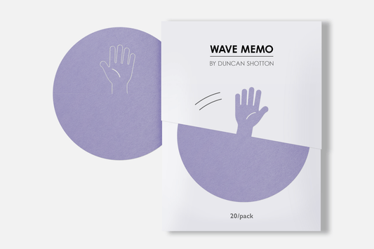 Wave Memo (Hand, Lavender) - clever structural pack design