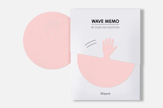 Wave Memo (Hand, Pink) - waving hand laser cut paper
