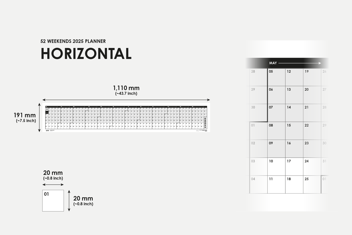 52 Weekends (2025, Horizontal) - Duncan Shotton Design Studio