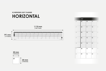 52 Weekends (2027, Horizontal)