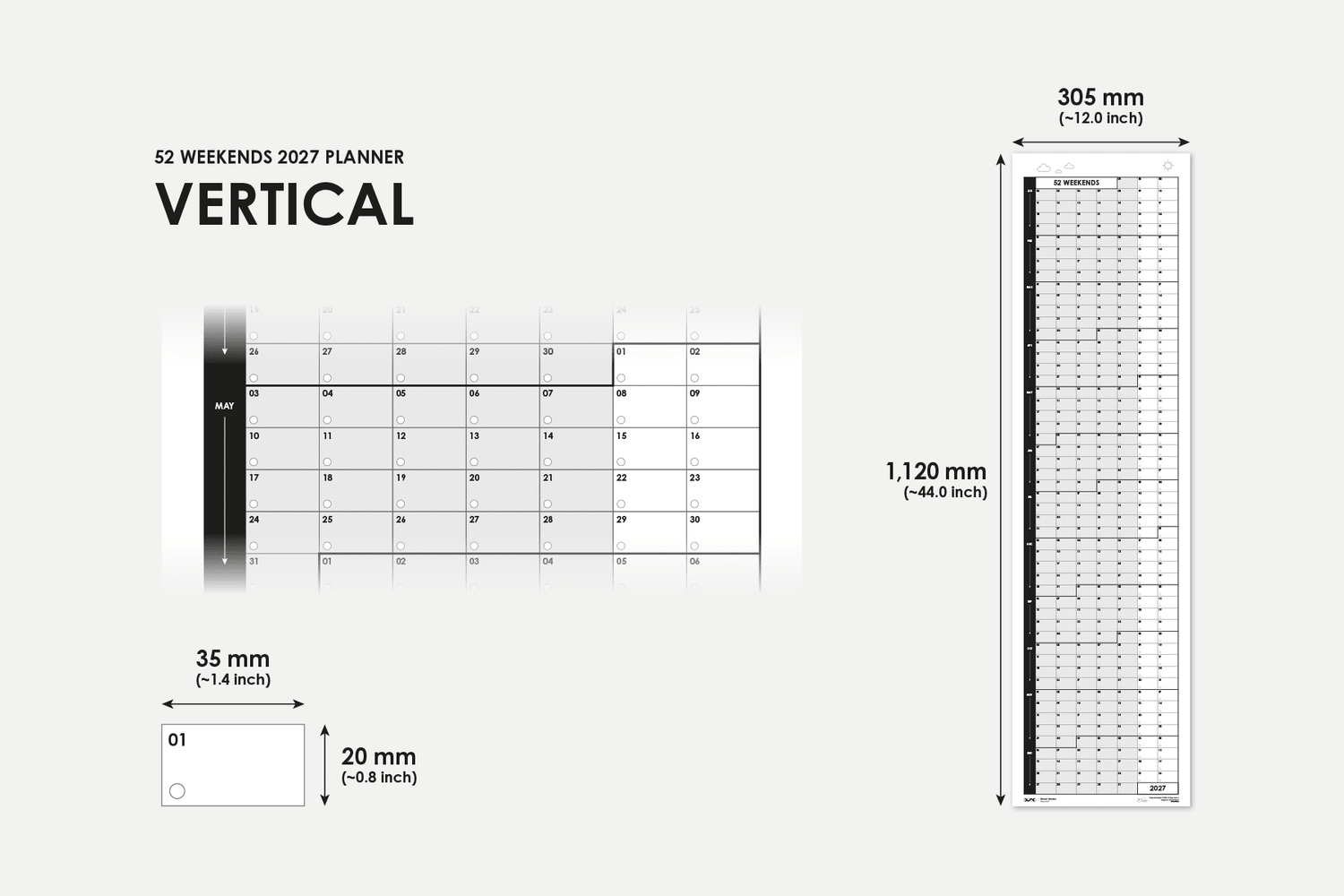 52 Weekends (2027, Vertical) - Duncan Shotton Design Studio
