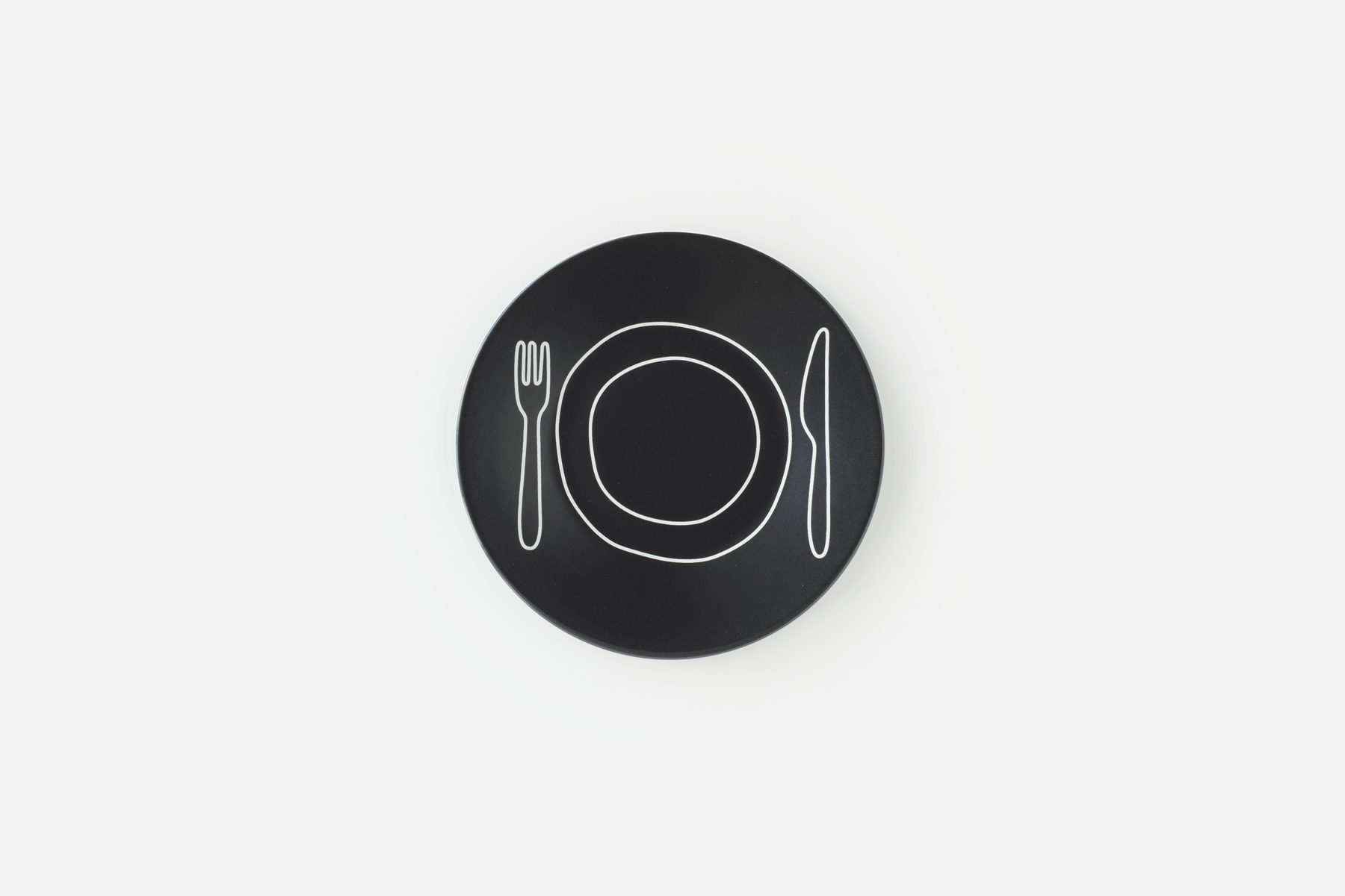 Plate Plate (∅13cm, Black) - Duncan Shotton Design Studio