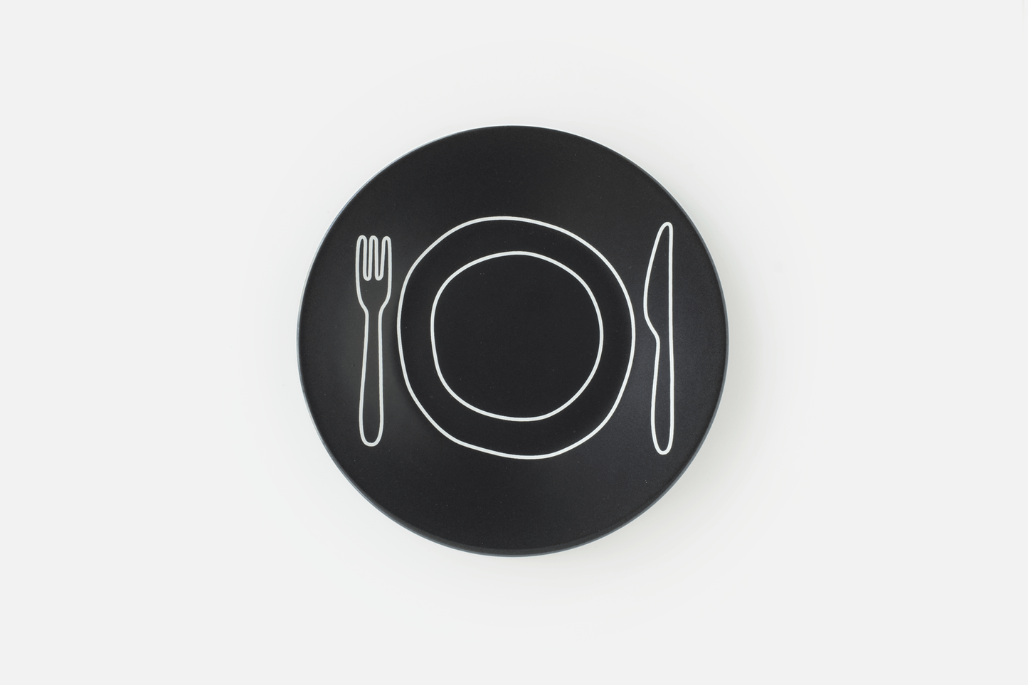 Plate Plate (∅17cm, Black) - Duncan Shotton Design Studio