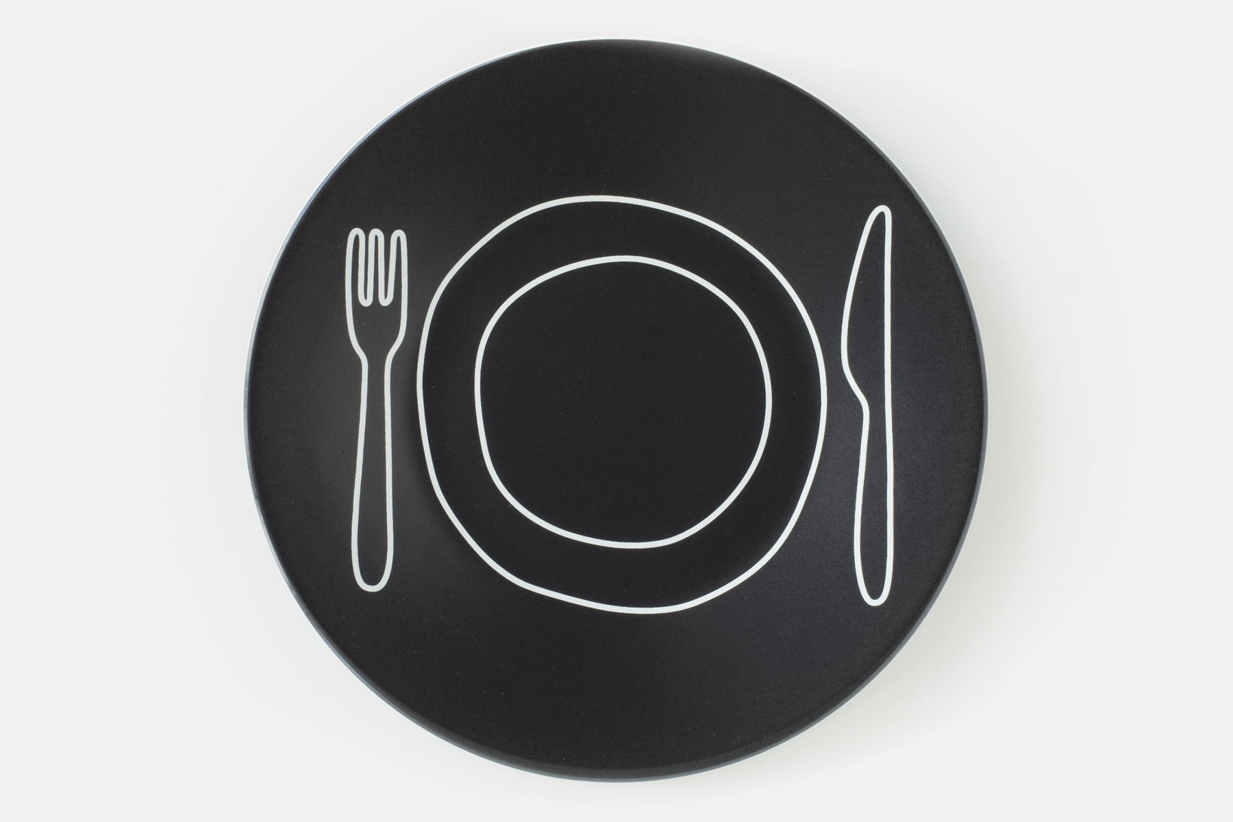 Plate Plate (∅24.2cm, Black) - Duncan Shotton Design Studio
