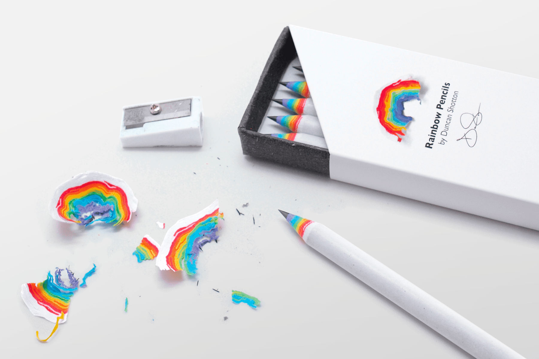 Rainbow Pencils (5PK, White) - Duncan Shotton Design Studio