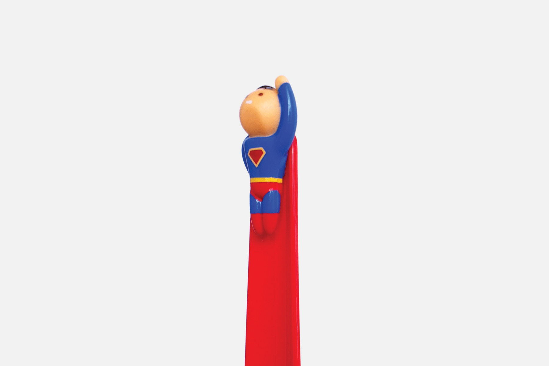 Detail of the superhero shoehorn character