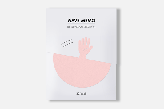 Wave Memo (Hand, Pink) - waving hand in packaging